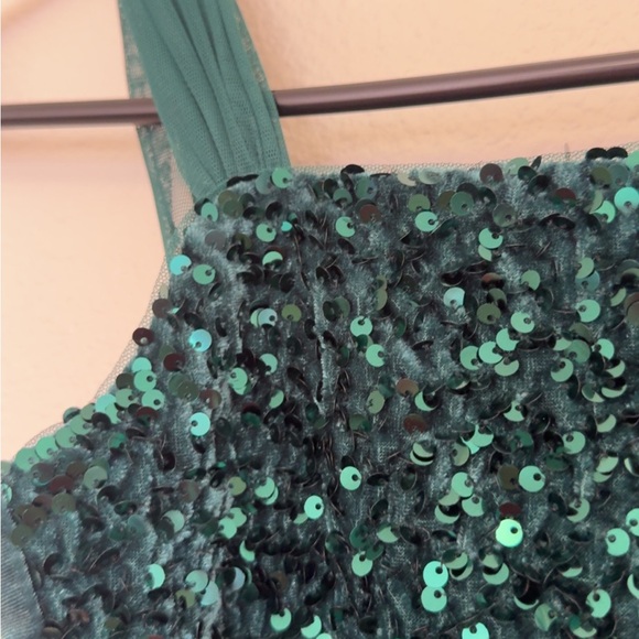 Cat & Jack Teal Sequin Formal Dress - Picture 5 of 5